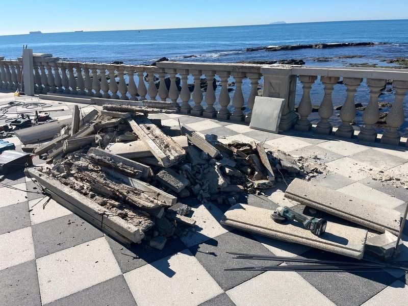 Lavori alla terrazza Mascagni