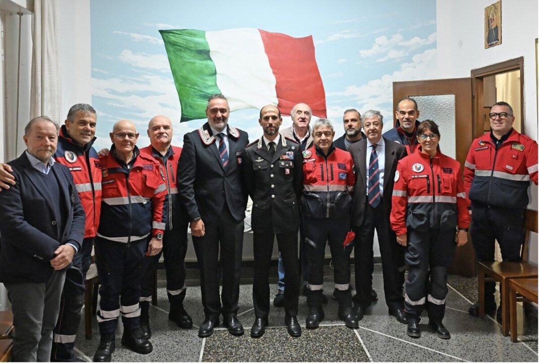 Il comandante provinciale dei carabinieri Dario Mineo in visita alla sede dell'Anc