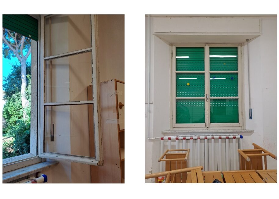 I vecchi infissi del nido L'Aquilone