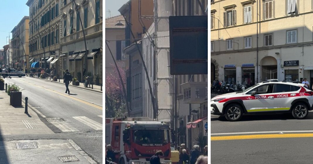 Via Marradi Vigili del Fuoco allarme bomba